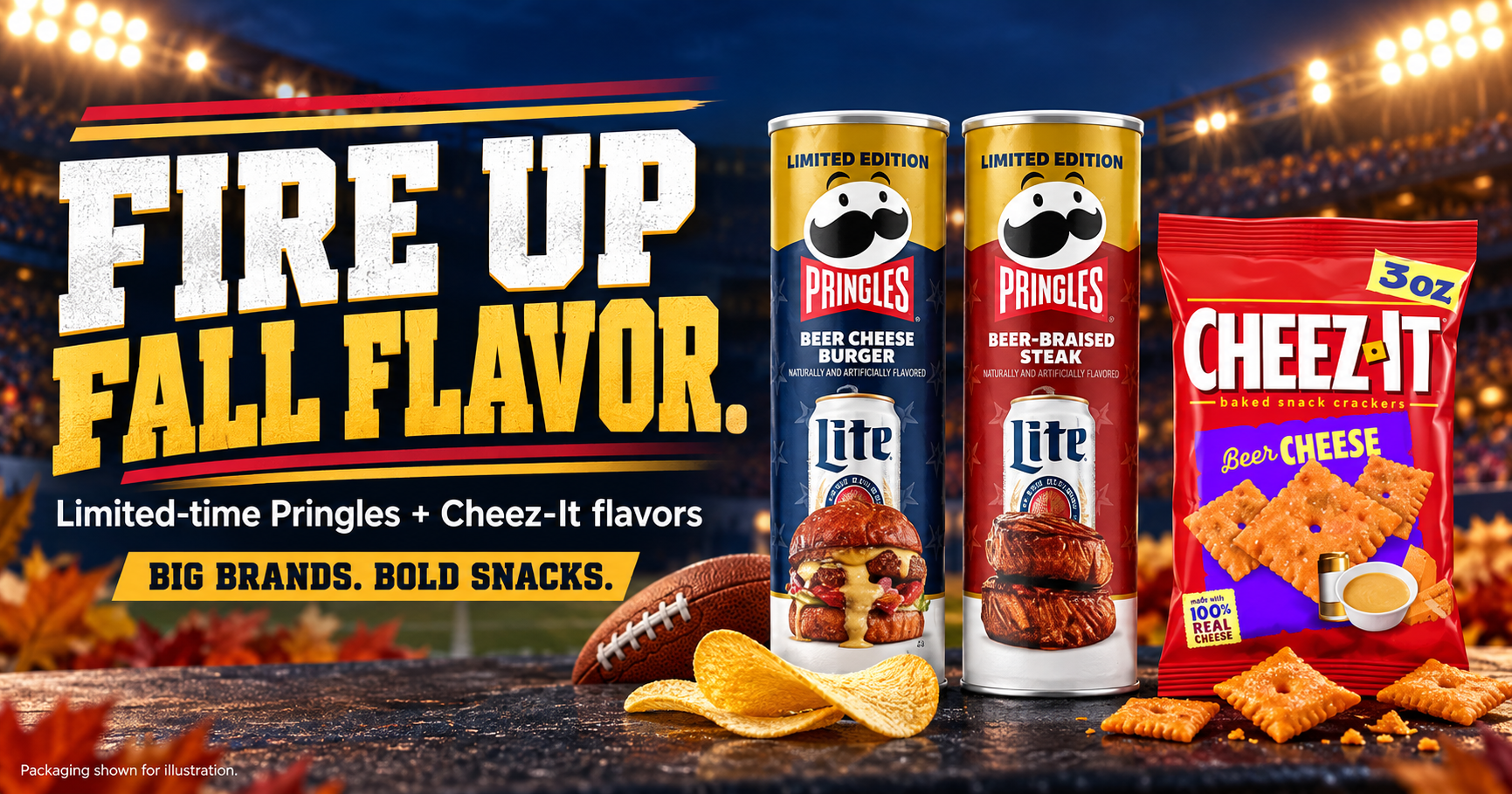 Fall stadium snack lineup_ Pringles and Cheez-It