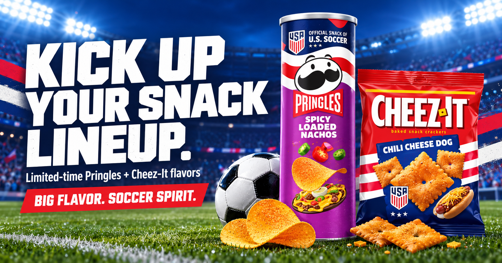 Soccer stadium snack lineup